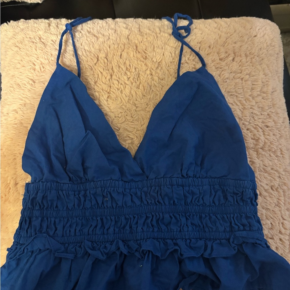 Blue Crop Top
